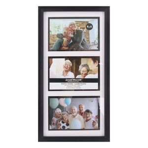 Black Triple Photo Frame